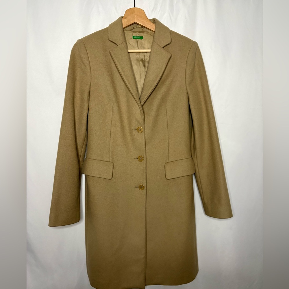 United Colors Of Benetton Coat Classic Lane Size S made in Bulgaria